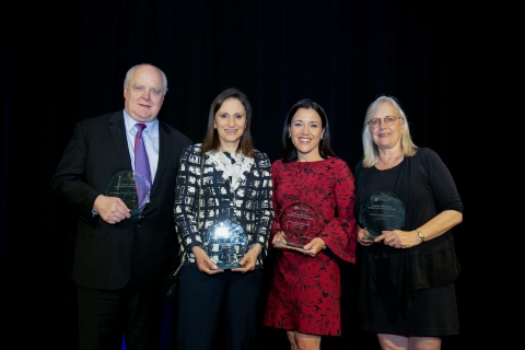 The winners with their award